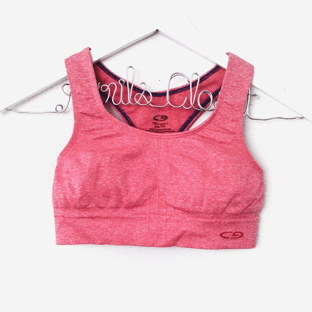 ♡ Champion Speckled Neon Pink Racerback Sports Bra ♡